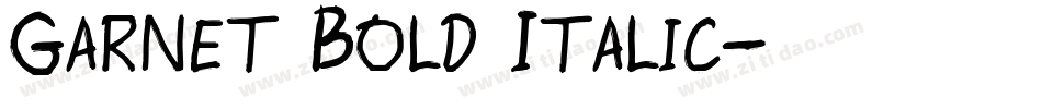 Garnet Bold Italic字体转换